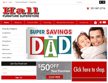 Tablet Screenshot of hallfurniture.com